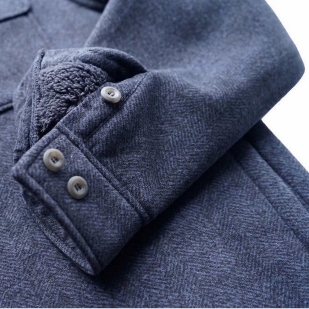 Rugged Elements Men's Sherpa Lined Shirt Jacket Dark Navy Blue Size Medium - Picture 6 of 11